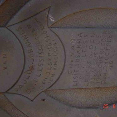 PLESSIS Paulus Johannes, du 1881-1891 :: DU PLESSIS Elsie Susanna 1883-1891