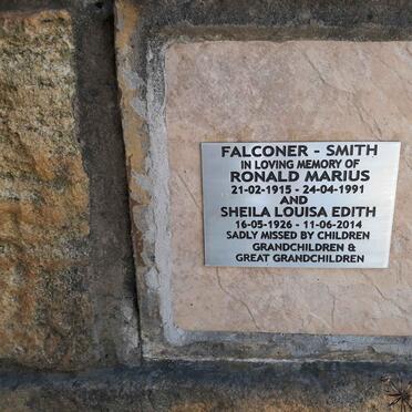 SMITH Ronald Marius, FALCONER 1915-1991 &amp; Sheila Louisa Edith 1926-2014
