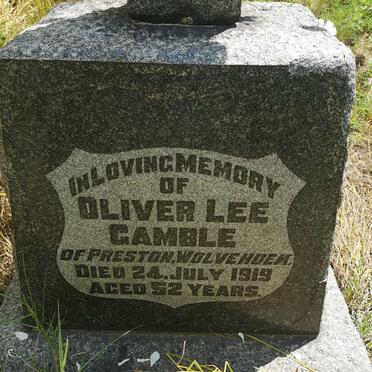 GAMBLE Oliver Lee -1919