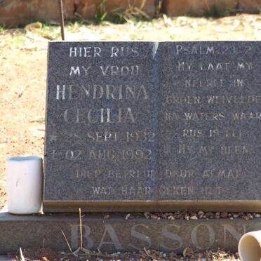 BASSON Hendrina Cecilia 1932-1992