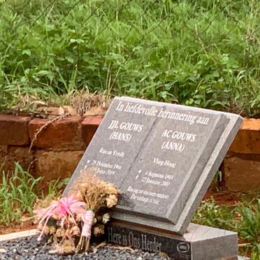 GOUWS J.J.L. 1944-2019 &amp; A.C. 1943-2007