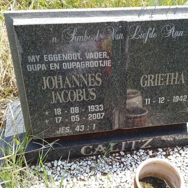 CALITZ Johannes Jacobus 1933-2007 &amp; Grietha 1942-