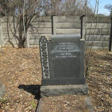 WYK Petronella Jacomina, van 1869-1933