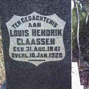 CLAASSEN Louis Hendrik 1841-1920