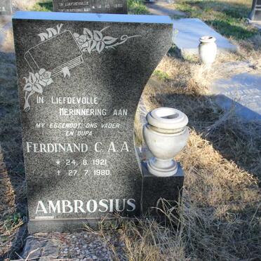 AMBROSIUS Ferdinand C.A.A. 1921-1980