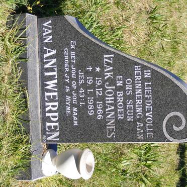 ANTWERPEN Izak Johannes, van 1966-1989