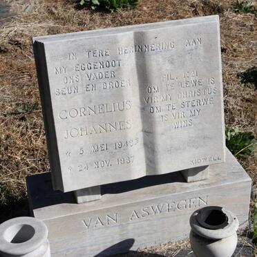 ASWEGEN Cornelius Johannes, van 1946-1987