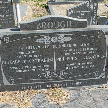 BROUGH Philippus Jacobus 1916-1989 &amp; Elizabeth Catharina 1926-1994