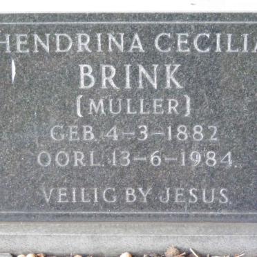 BRINK Hendrina Cecilia nee MULLER 1882-1984