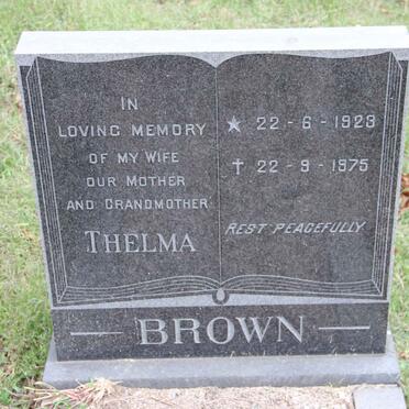 BROWN Thelma 1923-1975