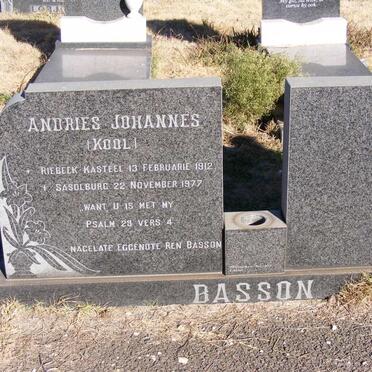 BASSON Andries Johannes 1912-1977