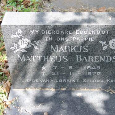 BARENDSE Markus Mattheus 1948-1972
