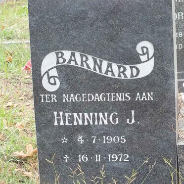 BARNARD Henning J. 1905-1972