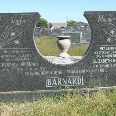 BARNARD Hendrik Johannes 1922-1990 &amp; Elizabeth Helena 1927-2012