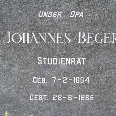 BEGER Johannes 1884-1965