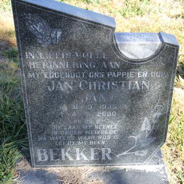 BEKKER Jan Christian 1935-2000