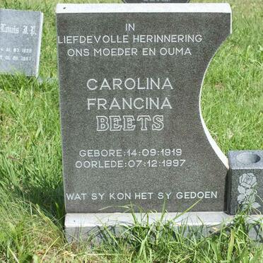 BEETS Carolina Francina 1919-1997