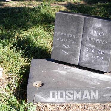 BOSMAN Gideon Johannes 1956-1975