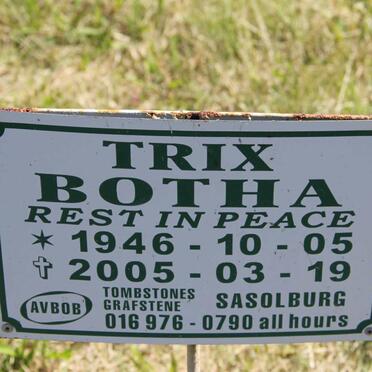 BOTHA Trix 1946-2005
