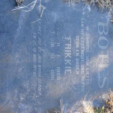 BOTES Frikkie 1950-1981