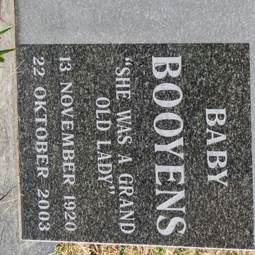 BOOYENS Baby 1920-2003