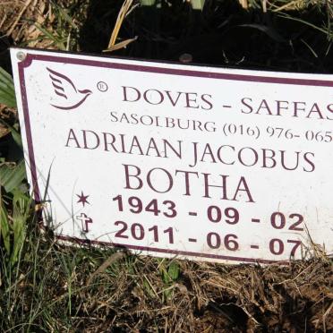 BOTHA Adriaan Jacobus 1943-2011