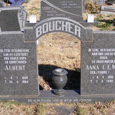 BOUCHER Albert 1908-1984 &amp; Anna C.E.M. FOURIE 1916-1990