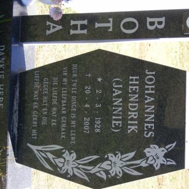 BOTHA Johannes Hendrik 1928-2007