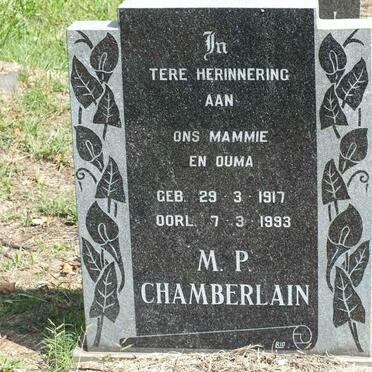 CHAMBERLAIN M.P. 1917-1993