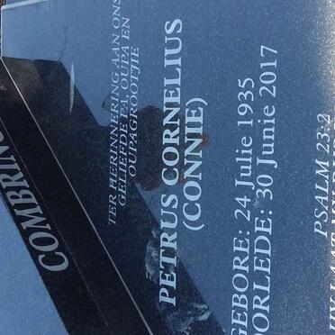 COMBRINCK Petrus Cornelius 1935-2017