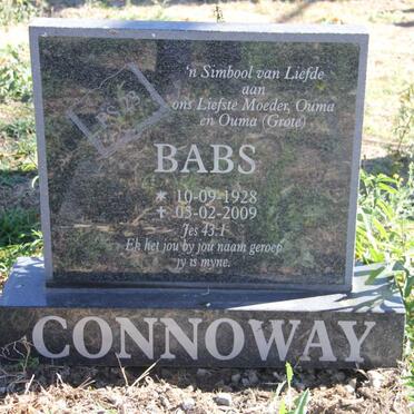 CONNOWAY Babs 1928-2009
