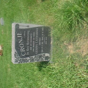 CRONJE Gesina Catharina nee BOTES 1911-1968