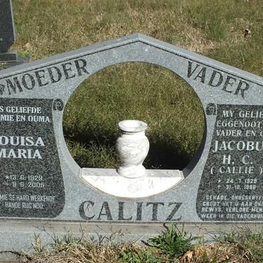 CALITZ Jacobus H.C. 1929-1998 &amp; Louisa Maria 1929-2005