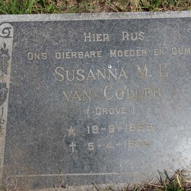 COLLER Susanna M.E. nee GROVE 1898-1976