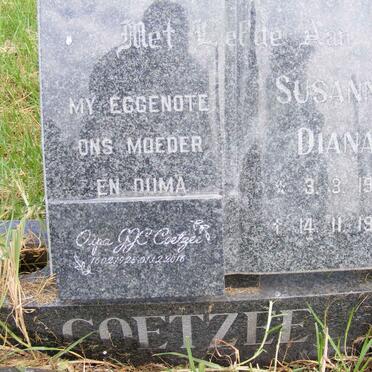 COETZEE J.J.C. 1928-2016 &amp; Susanna Diana 1930-1995