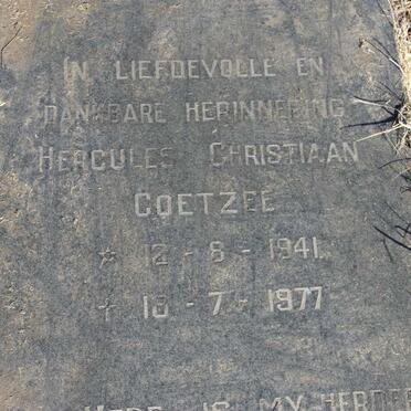 COETZEE Hercules Christiaan 1941-1977