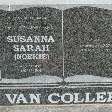 COLLER Andries Lukas, van 1928-2001 &amp; Susanna Sarah 1933-2014 