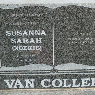 COLLER Andries Lukas, van 1928-2001 &amp; Susanna Sarah 1933-2014 