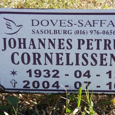 CORNELISSEN Johannes Petrus 1932-2004