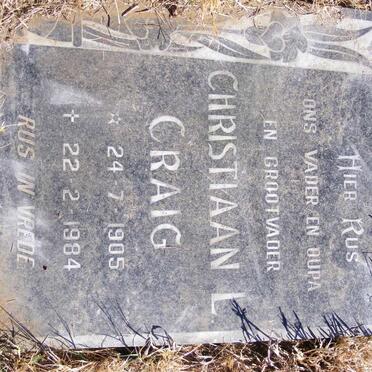 CRAIG Christiaan L. 1905-1984
