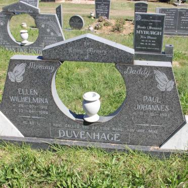 DUVENHAGE Paul Johannes 1907- &amp; Ellen Wilhelmina 1913-1988