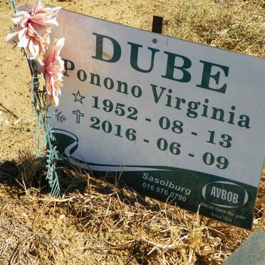 DUBE Ponono Virginia 1952-2016