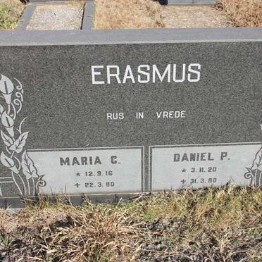 ERASMUS Daniel P. 1920-1980 &amp; Maria C. 1916-1980