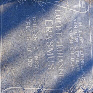 ERASMUS Coert Johannes 1928-1981