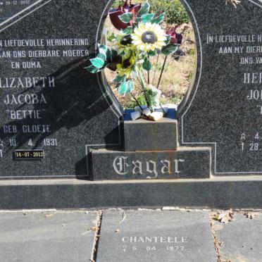 EAGER Hermanus Johannes 1928-1986 &amp; Elizabeth Jacoba CLOETE 1931-2012 :: EAGER Chantelle 1977-1977