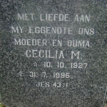 EKSTEEN Cecilia M. 1927-1995