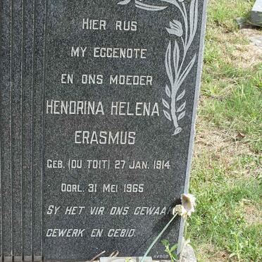 ERASMUS Hendrina Helena nee DU TOIT 1914-1965