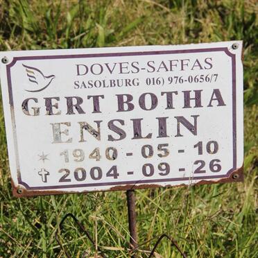 ENSLIN Gert Botha 1940-2004
