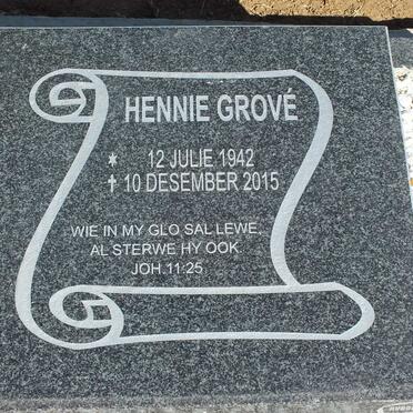 GROVÉ Hennie 1942-2015
