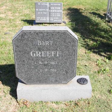 GREEFF Bart 1943-1994